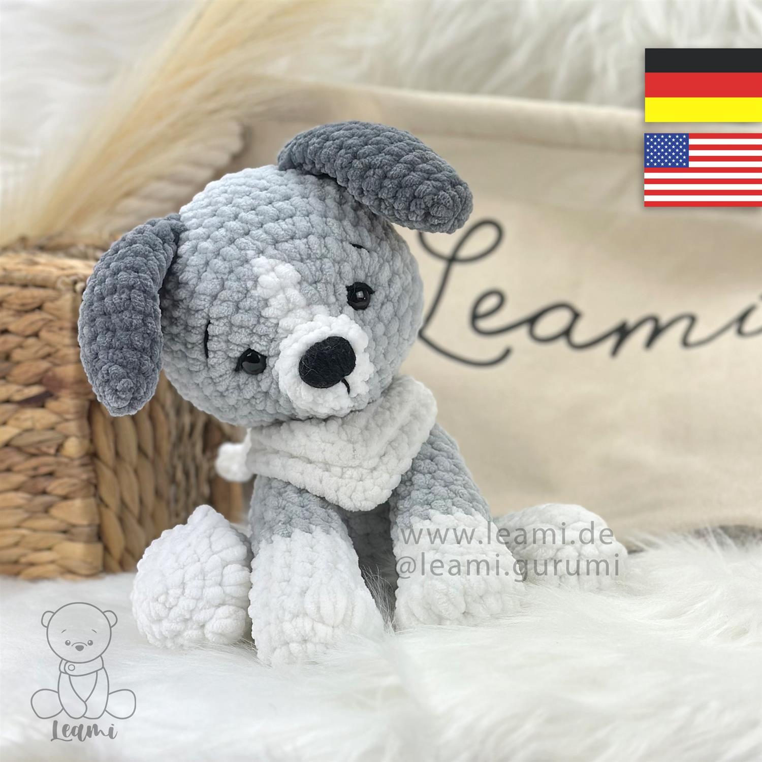 PDF ENGLISH Crochet Pattern Milo The Puppy Dog by leami