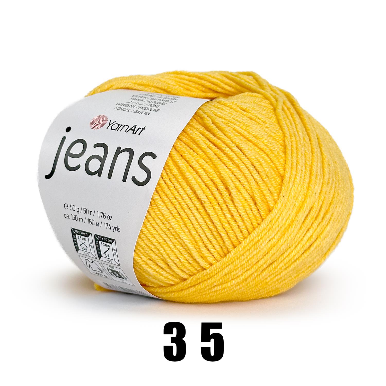 YarnArt Jeans (50g/160M) 35 sonnengelb