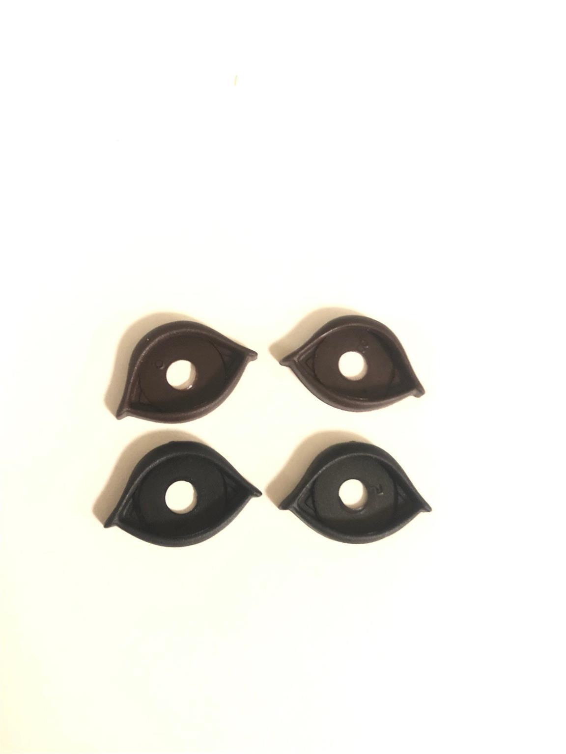 1 Paar Augenlider, mandelförmig schwarz 10mm