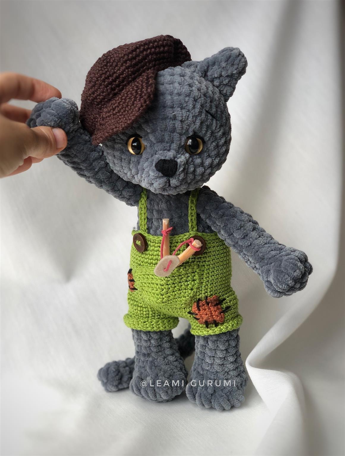 2 x PDF ENGLISH crochet pattern, Cats, Kitty, Smokey and Milka by leami