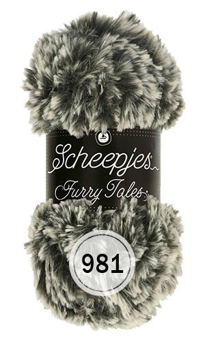 Scheepjes Furry Tales 981 dunkelgrauweiß