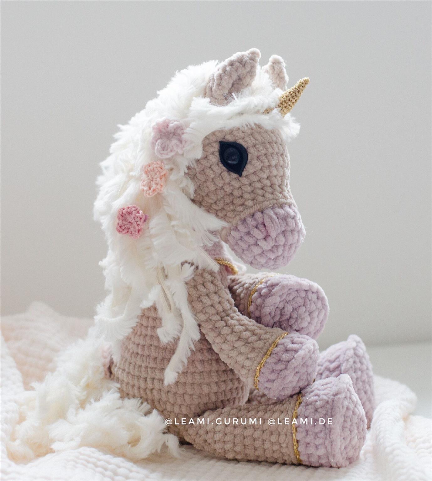 PDF ENGLISH Crochet Pattern Unicorn Elisa by leami