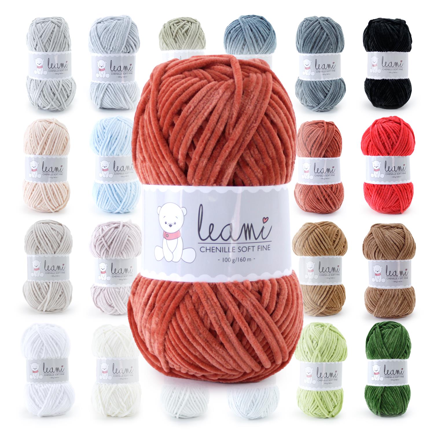 LEAMI Chenille Soft FINE (100g/160m) Zertifiziert