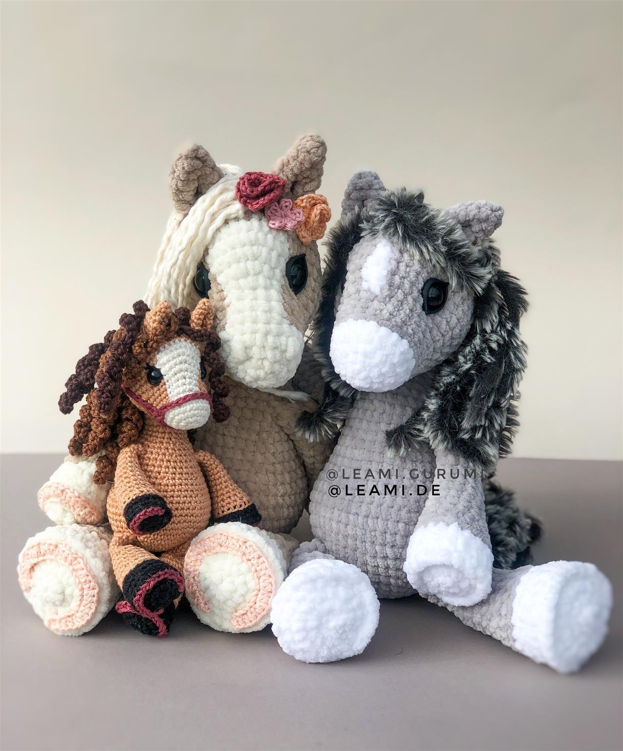 3 x PDF ENGLISH Crochet patterns, Unicorn, Horse/Pony, Donkey by leami