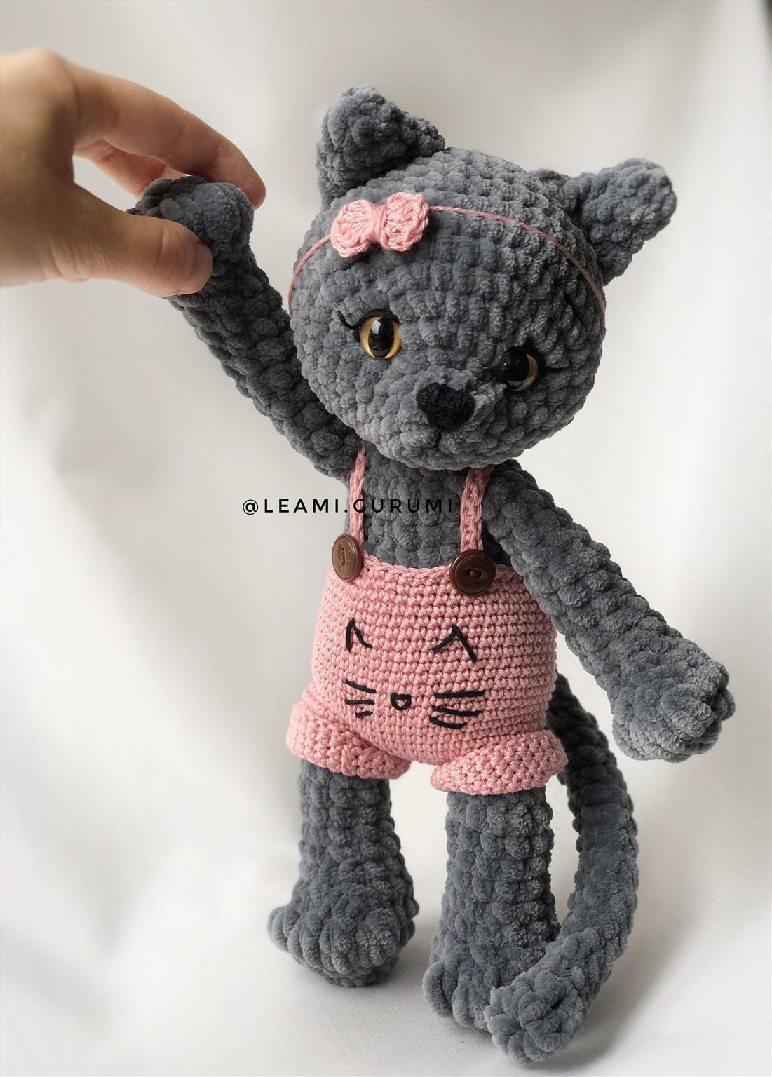 2 x PDF ENGLISH crochet pattern, Cats, Kitty, Smokey and Milka by leami