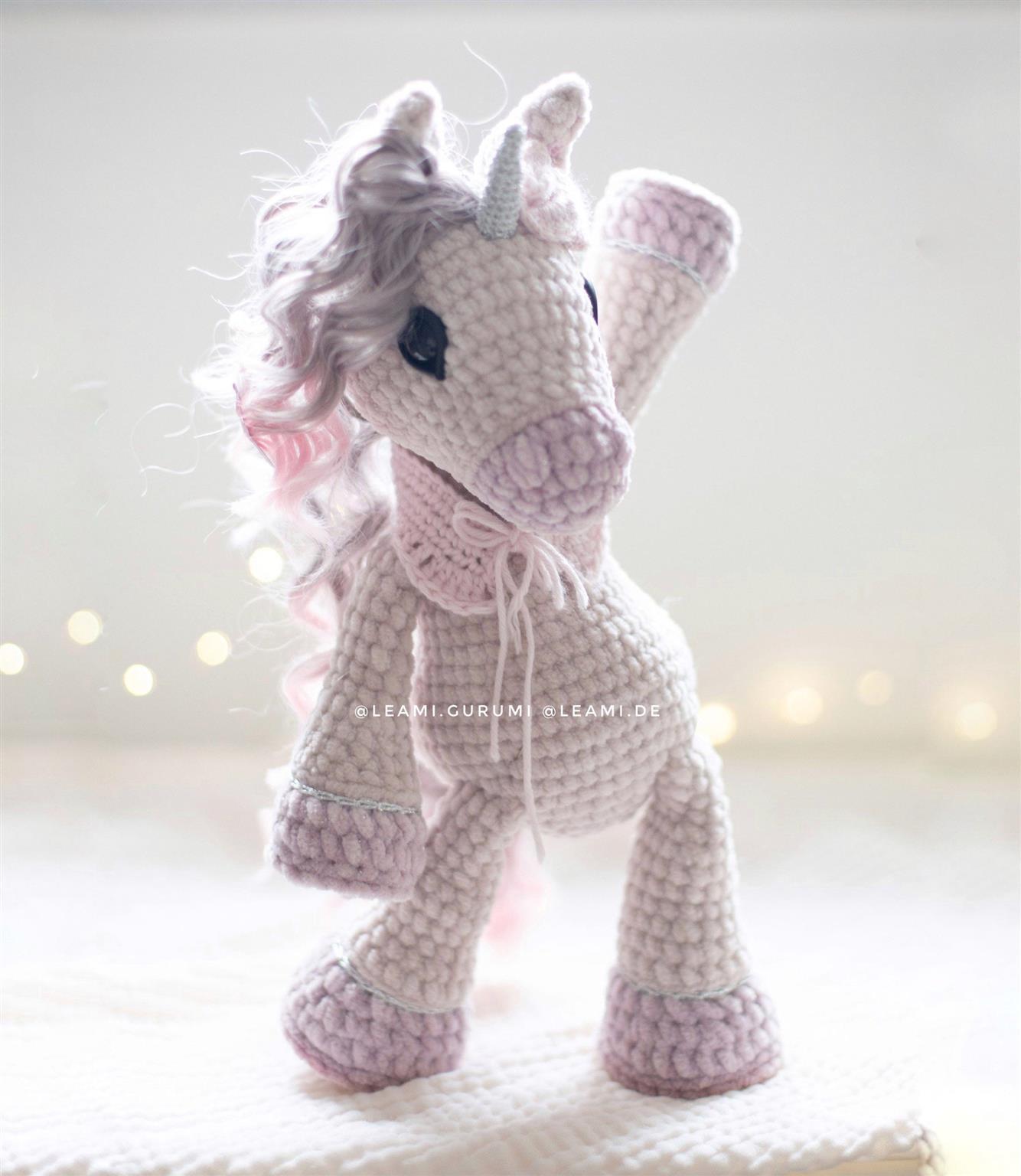 PDF ENGLISH Crochet Pattern Unicorn Elisa by leami