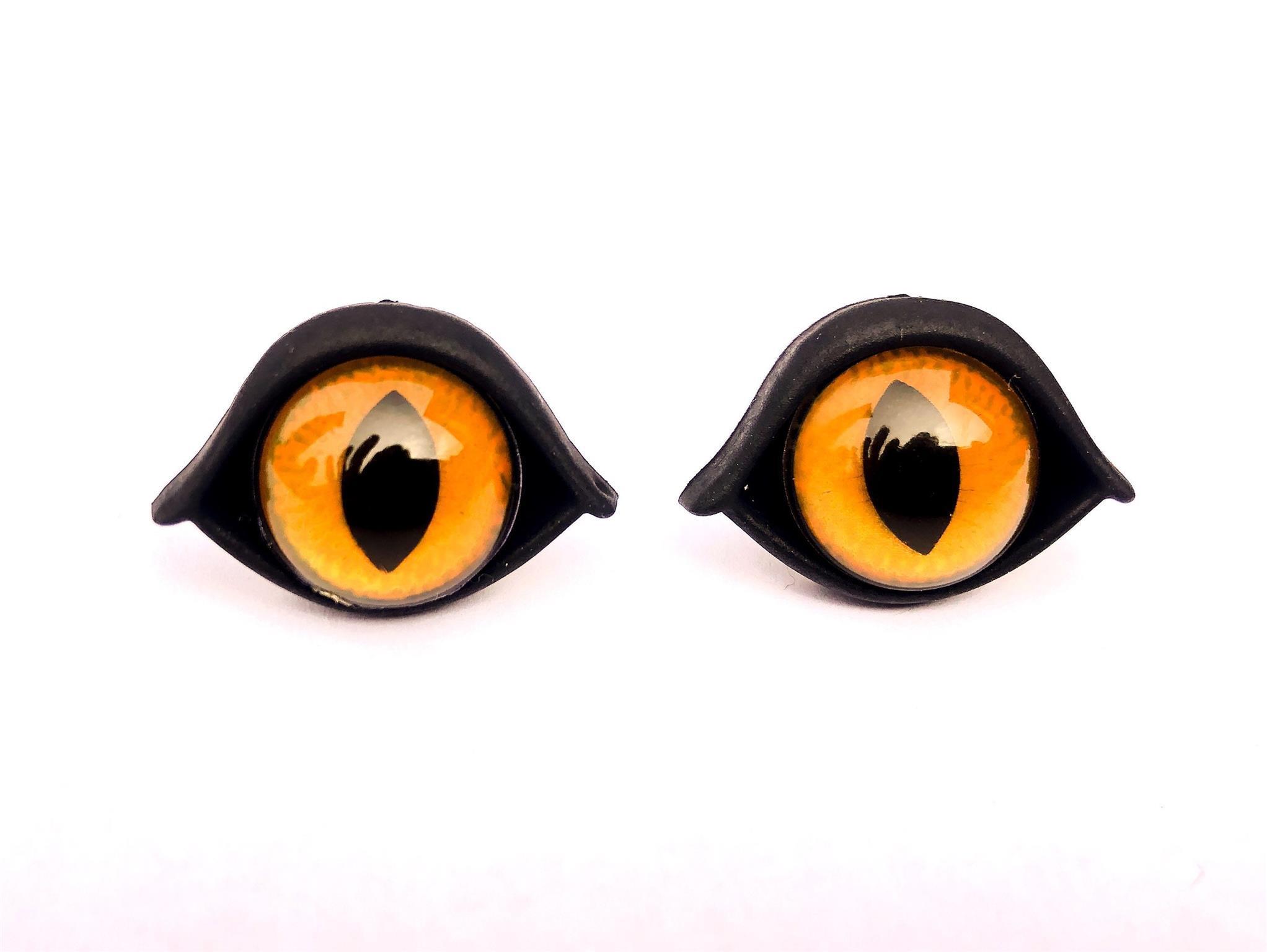1 Paar Augenlider, mandelförmig schwarz 10mm