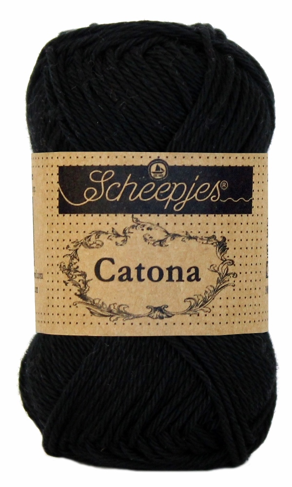 Scheepjes Catona, Baumwolle, 50g/125m, 110 schwarz