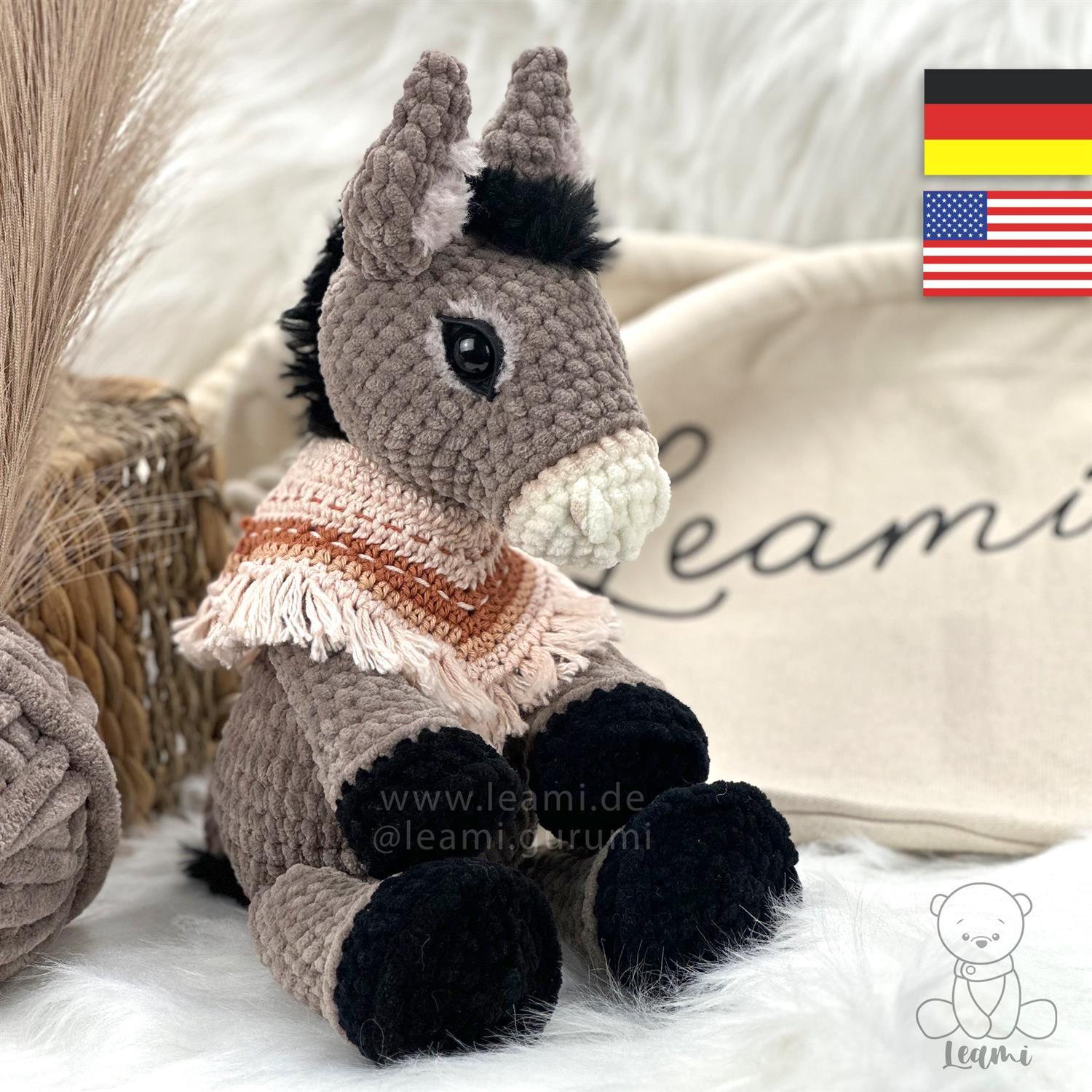 PDF ENGLISH Crochet Pattern Donkey Diddy by leami